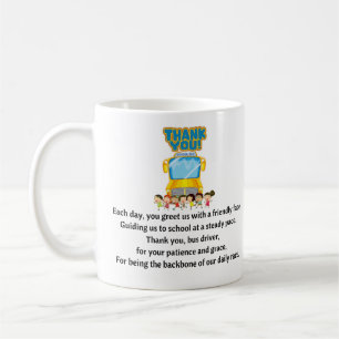 Tack, Buss-chauffören. Kaffemugg