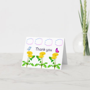 Tack Butterflies Note Note Card Kort