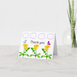 Tack Butterflies Note Note Card Kort