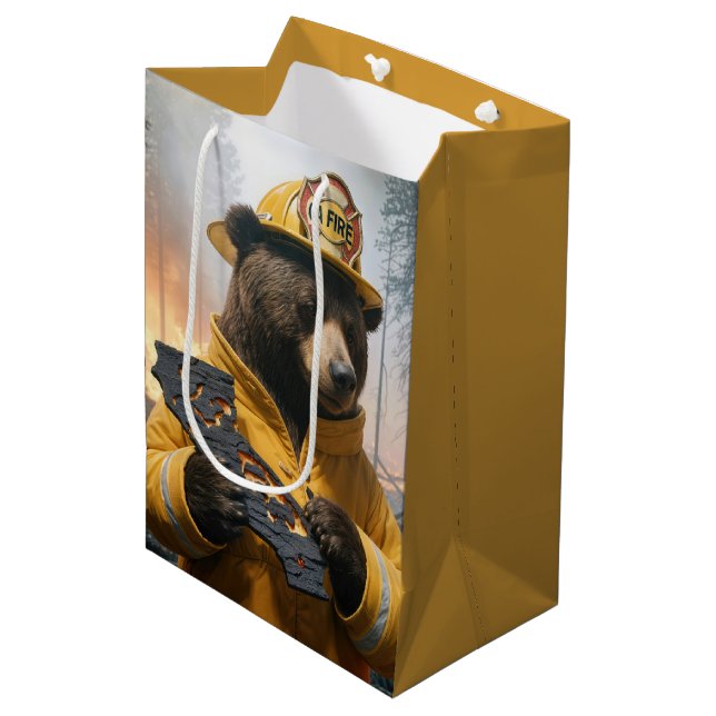 Tack California Firefighter Bear (Framsidan Vinklad)