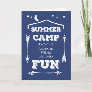 Tack, Camp Counselor Roligt Navy Blue, White Arrow Tack Kort