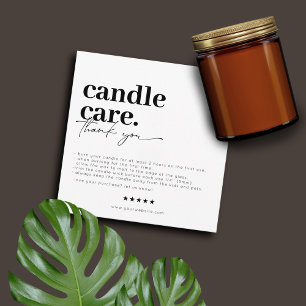 Tack Candle Care Modern Affärskort Kort