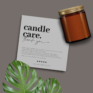 Tack Candle Care Modern Affärskort Kort