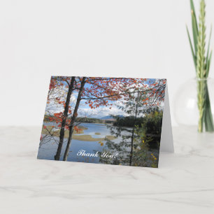 Tack! Card ~ Flagstaff Sjö Maine, USA. Tack Kort