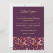 Tack, Card-Lila blommor-