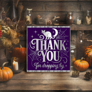 Tack Cats och Cobwebs Halloween Poster