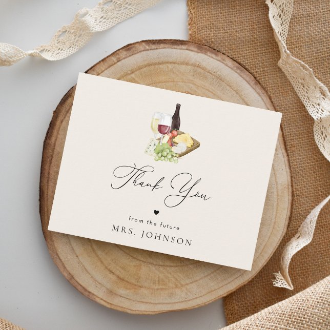 Tack Charcuterie Ostbräda Bröllopsfest Kort (Skapare uppladdad)