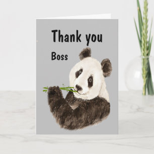 Tack Chef med Panda Bear Kort