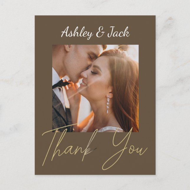  Tack Chic Elegant Foto  vykort (Framsida)