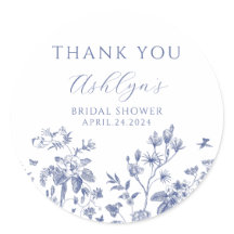 Tack Chinoiserie Bröllopsdusch-dekal