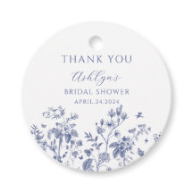 Tack Chinoiserie Bröllopsdusch Förmånsetiketter