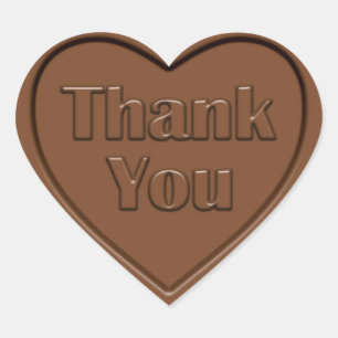 Tack Chocolate Heart Hjärtformat Klistermärke