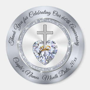 Tack Christian 60-årsdagen Party favors Magnet