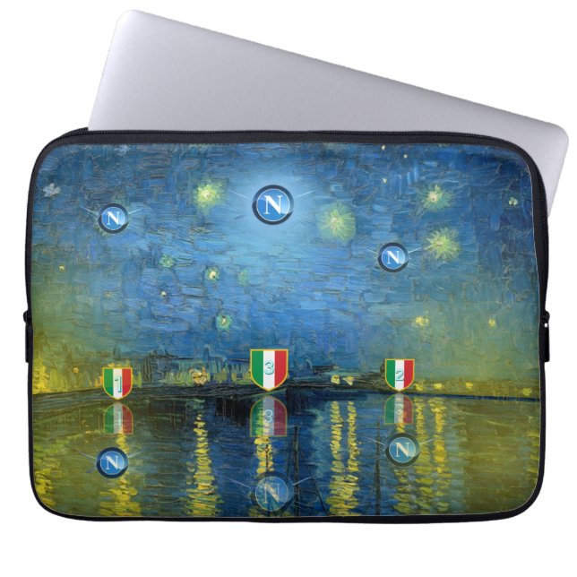 TÄCK CIELO STELLATO COMMEMORATIVA NAPOLI SCUDETTO LAPTOP FODRAL (Framsidan)