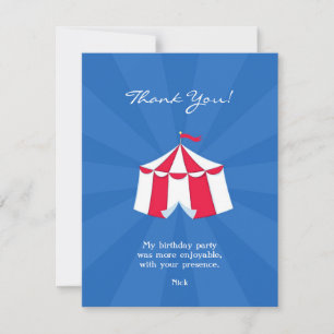 Tack Circus-karnival - platta kort