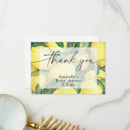 Tack - Citrus Citron - Baby shower Kort