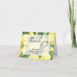 Tack - Citrus Citron - Baby shower Kort
