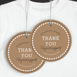 Tack Classic Kärlek Mönster Hopp Märkres Beige Gåvor Etiketter