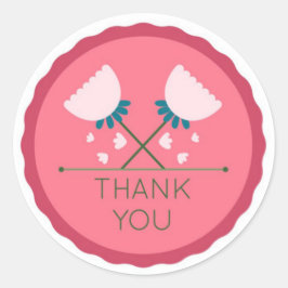 Tack Classic Round Sticker Runt Klistermärke