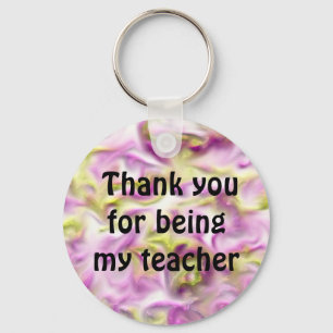 Tack Classroom Pastel Teacher-uppskattning Nyckelring