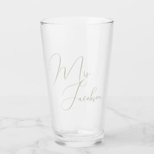 Tack Client Bröllop Gift Sage Grönt Glaskopp