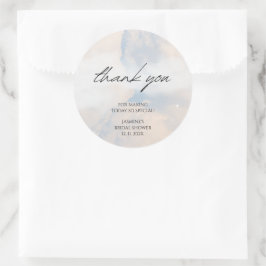 Tack Cloud 9 Pastel Gradient Bridal Shower Runt Klistermärke
