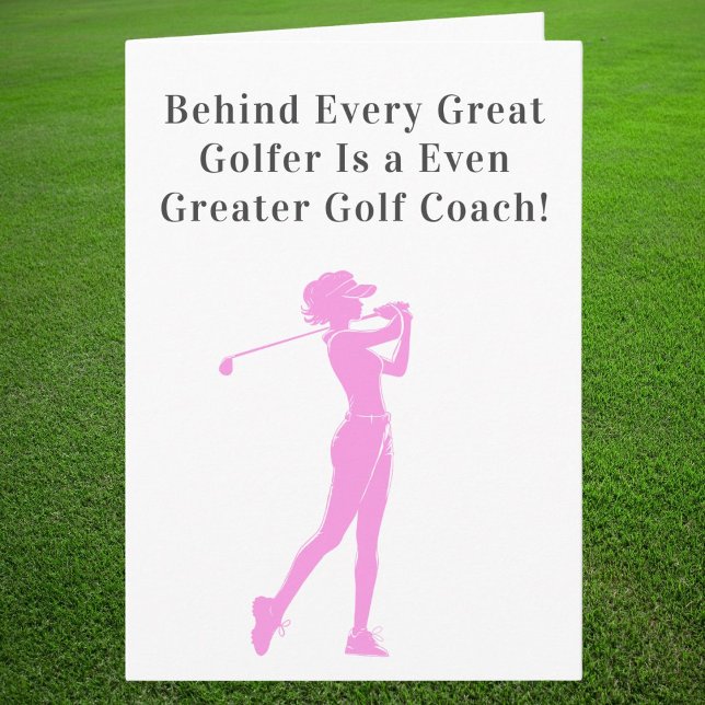 Tack Coach Sporty Woman Golfer Kort (Skapare uppladdad)