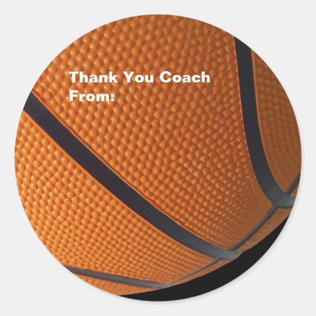 Tack Coach Sticker Runt Klistermärke (Framsida)