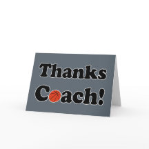Tack, Coach, tack för ditt kort för Basketball-trä