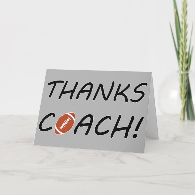 Tack, Coach! Tack för ditt kort för fotboll (Framsida)