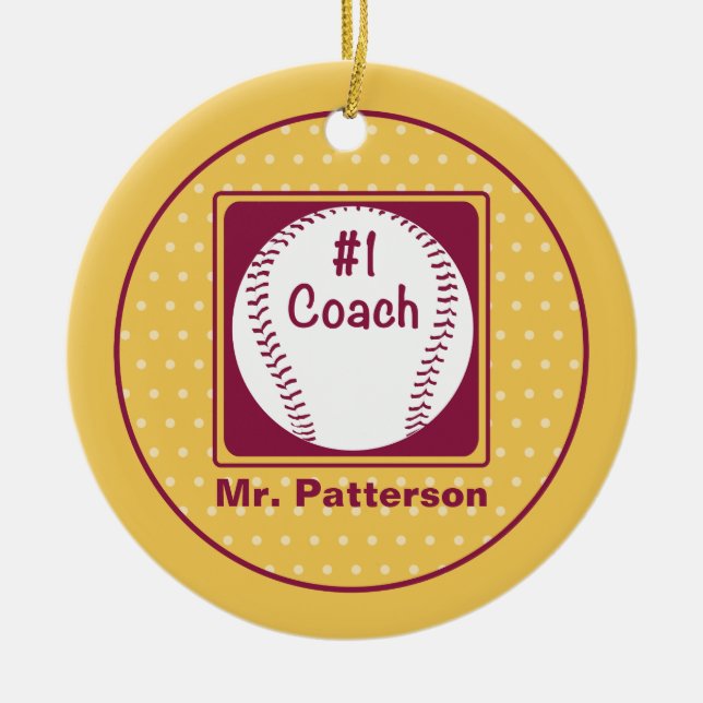 Tack Coach, tack nummer 1 Julgransprydnad Keramik (Framsidan)