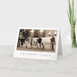 Tack Coach. Vintage Sports Greeting Cards Kort