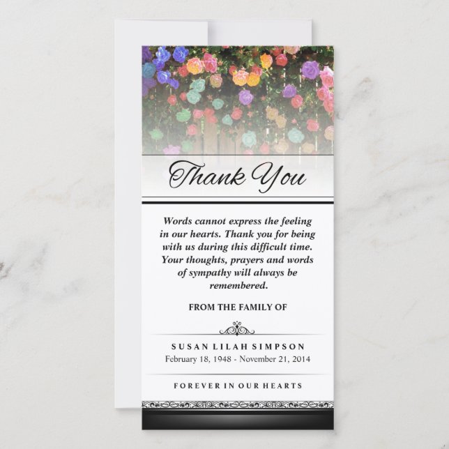 Tack Colorful Flowers - Ord kan inte uttrycka (Framsida)