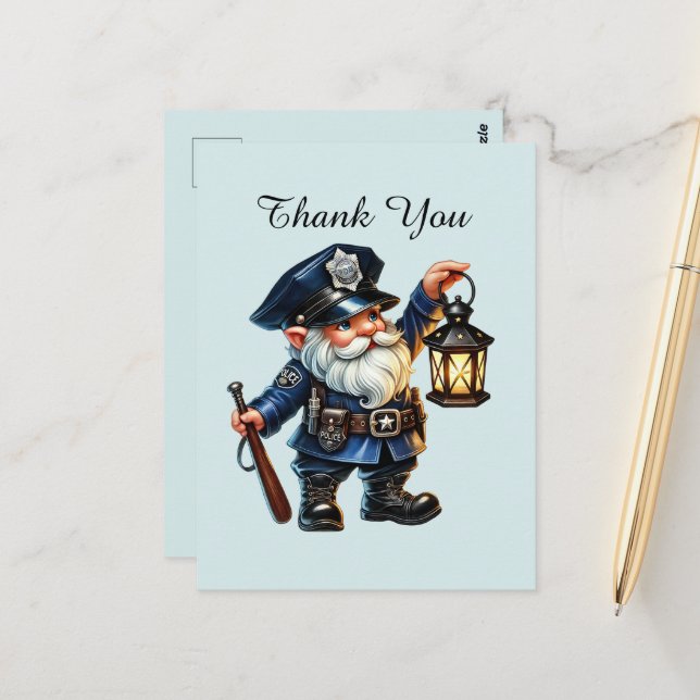 Tack coola polis  vykort (Fram/Back In Situ)