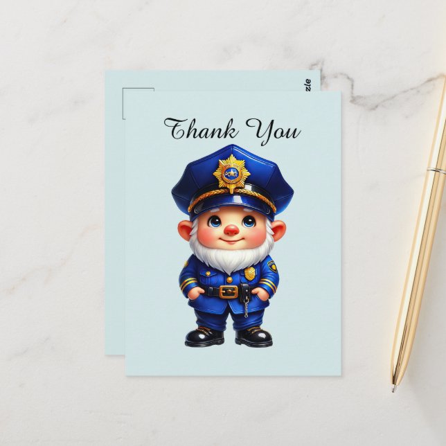 Tack coola polis  vykort (Fram/Back In Situ)