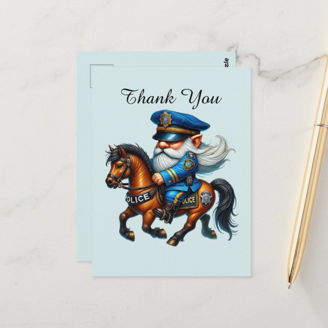 Tack coola polis  vykort (Fram/Back In Situ)