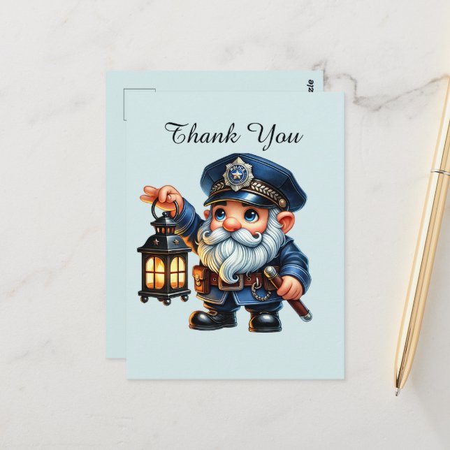 Tack coola polisen vykort (Fram/Back In Situ)