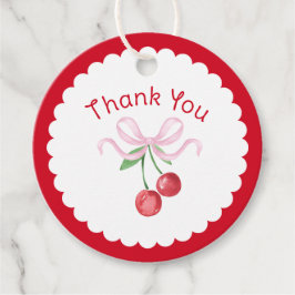Tack Coquette Körsbärs Bröllopsdusch Gåvor Etiketter