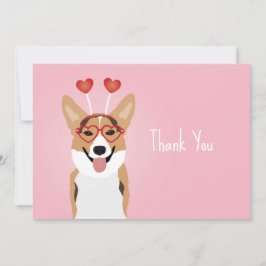 Tack Corgi Hund Valentines day Kort