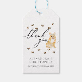Tack Corgi VALP hund Bröllop Presentetikett