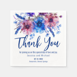 💍 Tack Cornblommor och Lavender Pappersservett