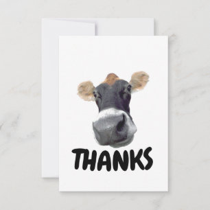 Tack, Cow Ansikte Tack Kort