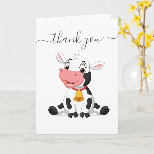 Tack Cow Kort (Gul blomma)