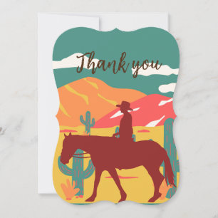 Tack, cowboyinbjudan. inbjudningar