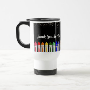Tack Crayon Star-design för lärare Resemugg