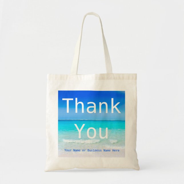 Tack Customer Gift Beach Summer Tote Bag Tygkasse (Framsidan)