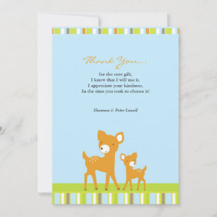 Tack Cute AnimalsFlat Card Kort