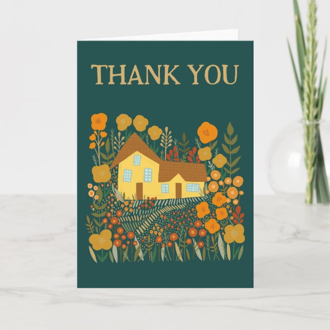TACK Cute Farmhouse Flocards Card Kort (Framsida)