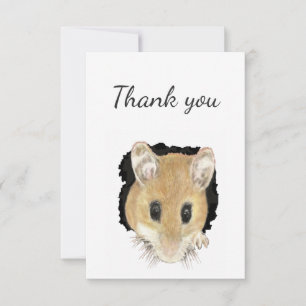 Tack Cute Little Nyfiken Mouse Animal Kort