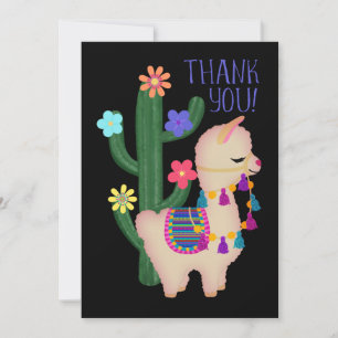 Tack! Cute Llama Anpassa Tack Kort